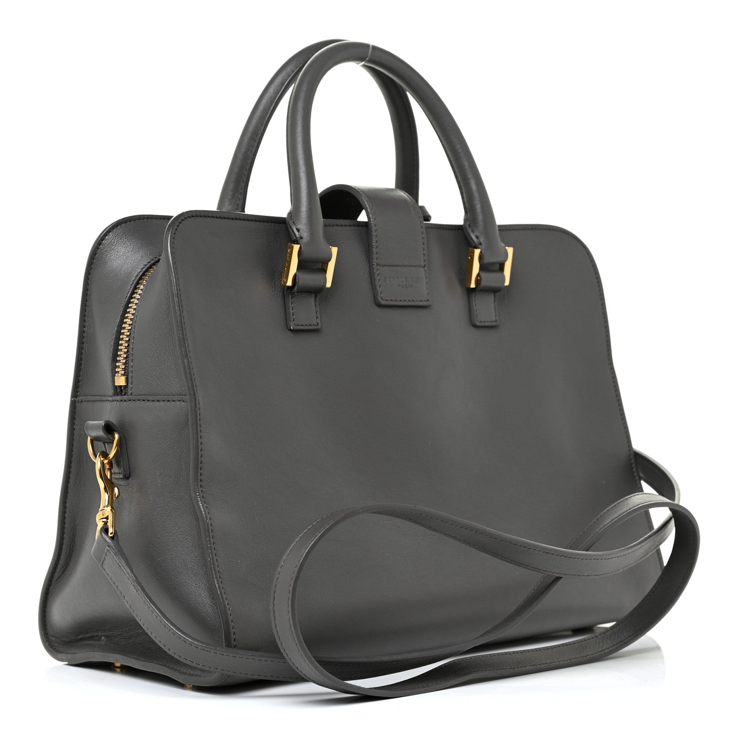 Saint Laurent Calfskin Small Monogram Cabas Grey 3 of 21