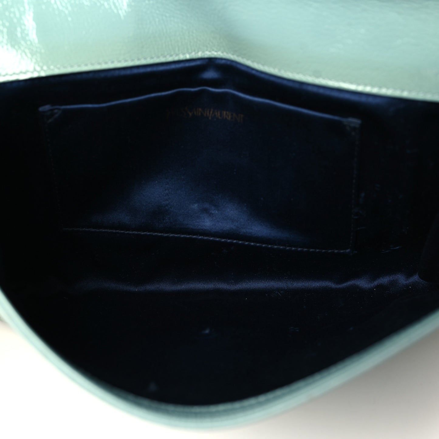 Textured Patent Monogram Large Belle De Jour Clutch Turquoise