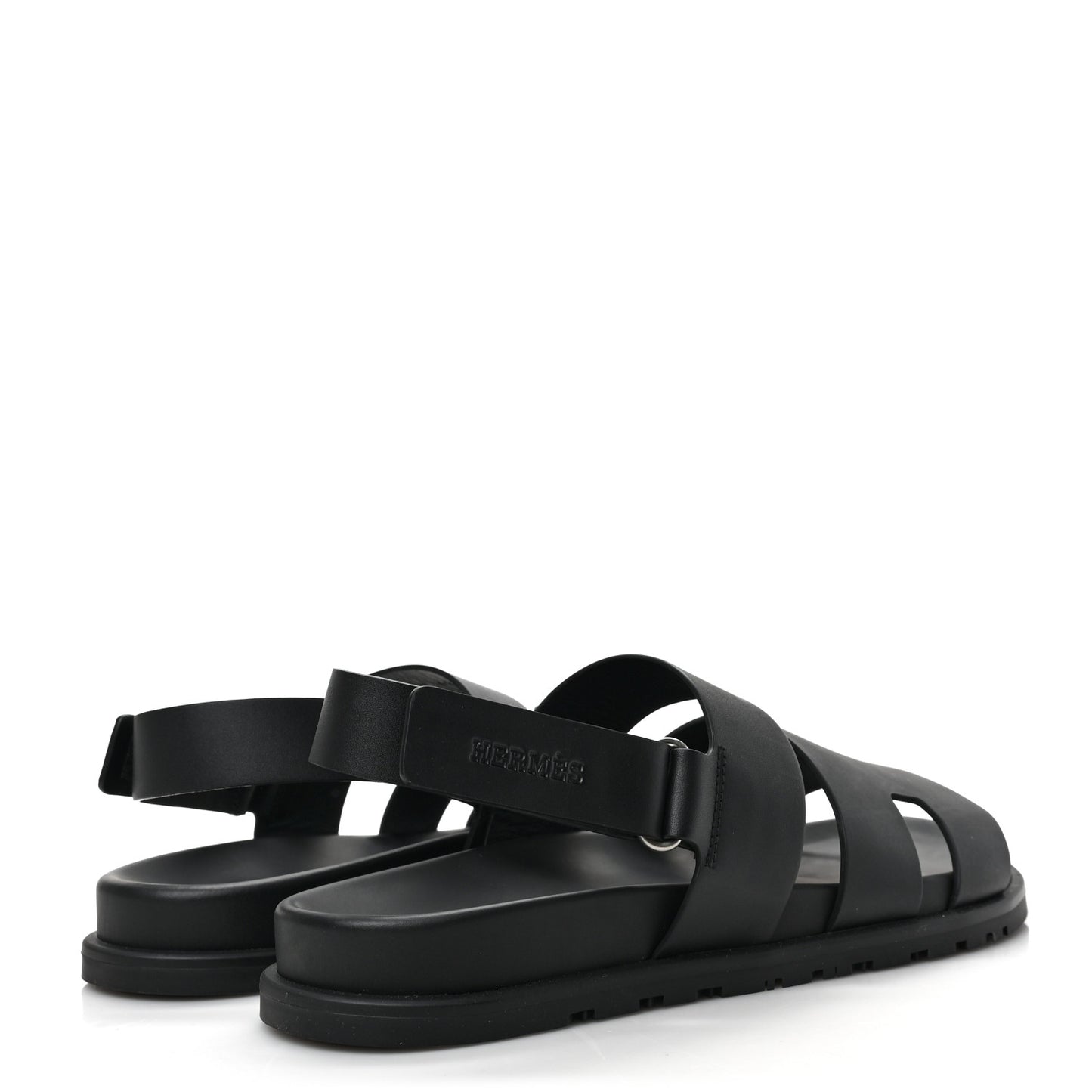 Calfskin Mens Genius Sandals 42 Black