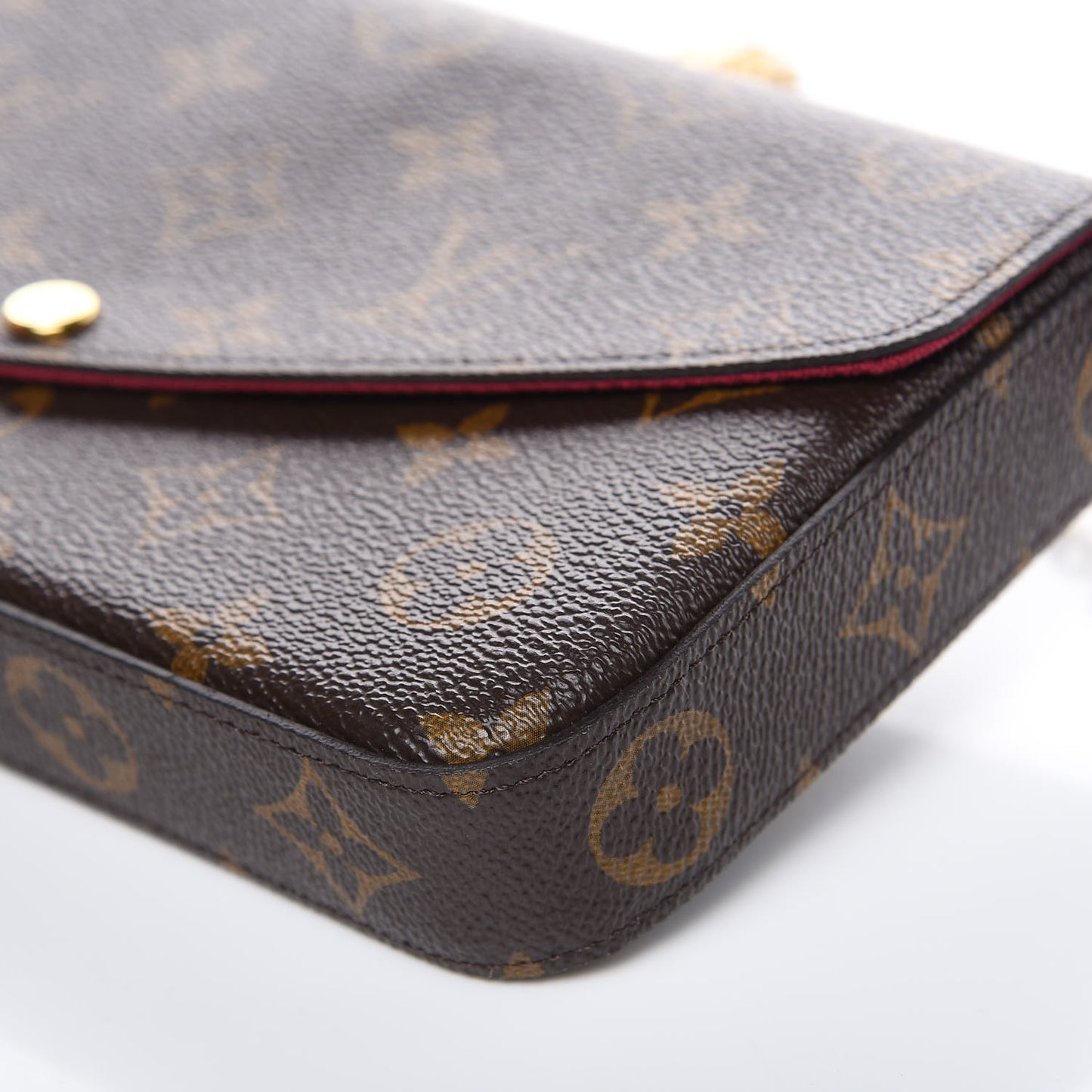 Monogram Pochette Felicie Chain Wallet Fuchsia