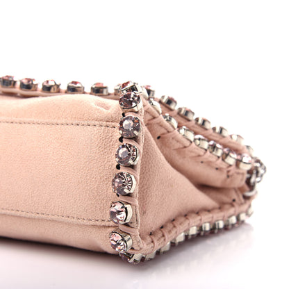 Stella McCartney Shaggy Deer Rhinestone Mini Falabella Crossbody Bag Powder 9 of 10