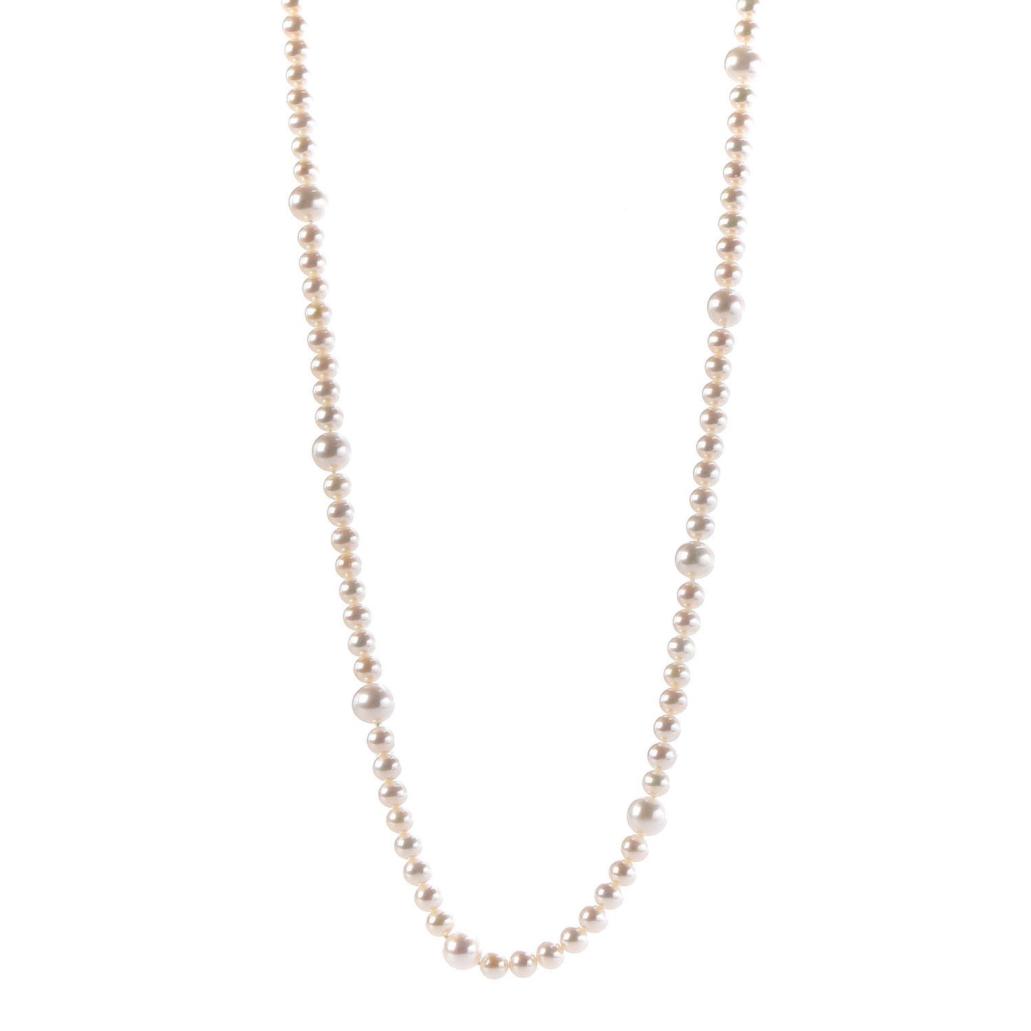 Sterling Silver Pearl 5.5-9mm Ziegfeld Strand Necklace