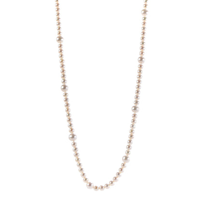 Tiffany Sterling Silver Pearl 5.5-9mm Ziegfeld Strand Necklace 1 of 5