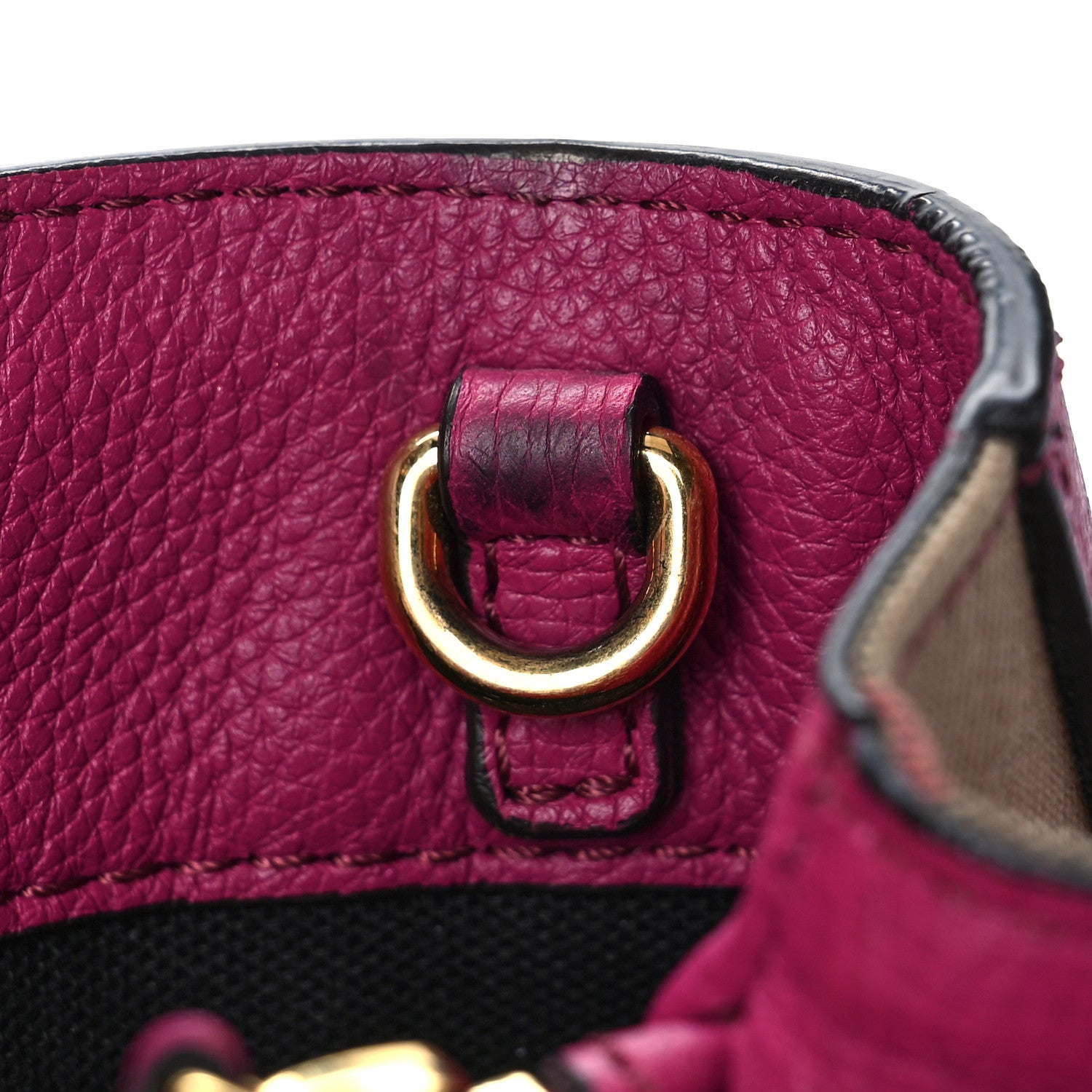 Burberry Grainy Calfskin House Check Medium Banner Tote Brilliant Fuchsia 10 of 15