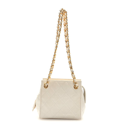 Chanel Lambskin Quilted Shoulder Bag White 1 of 10
