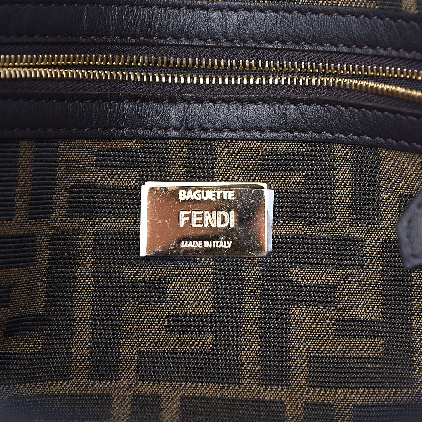 Fabric Jacquard FF 1974 Medium Baguette Tobacco Moro Black