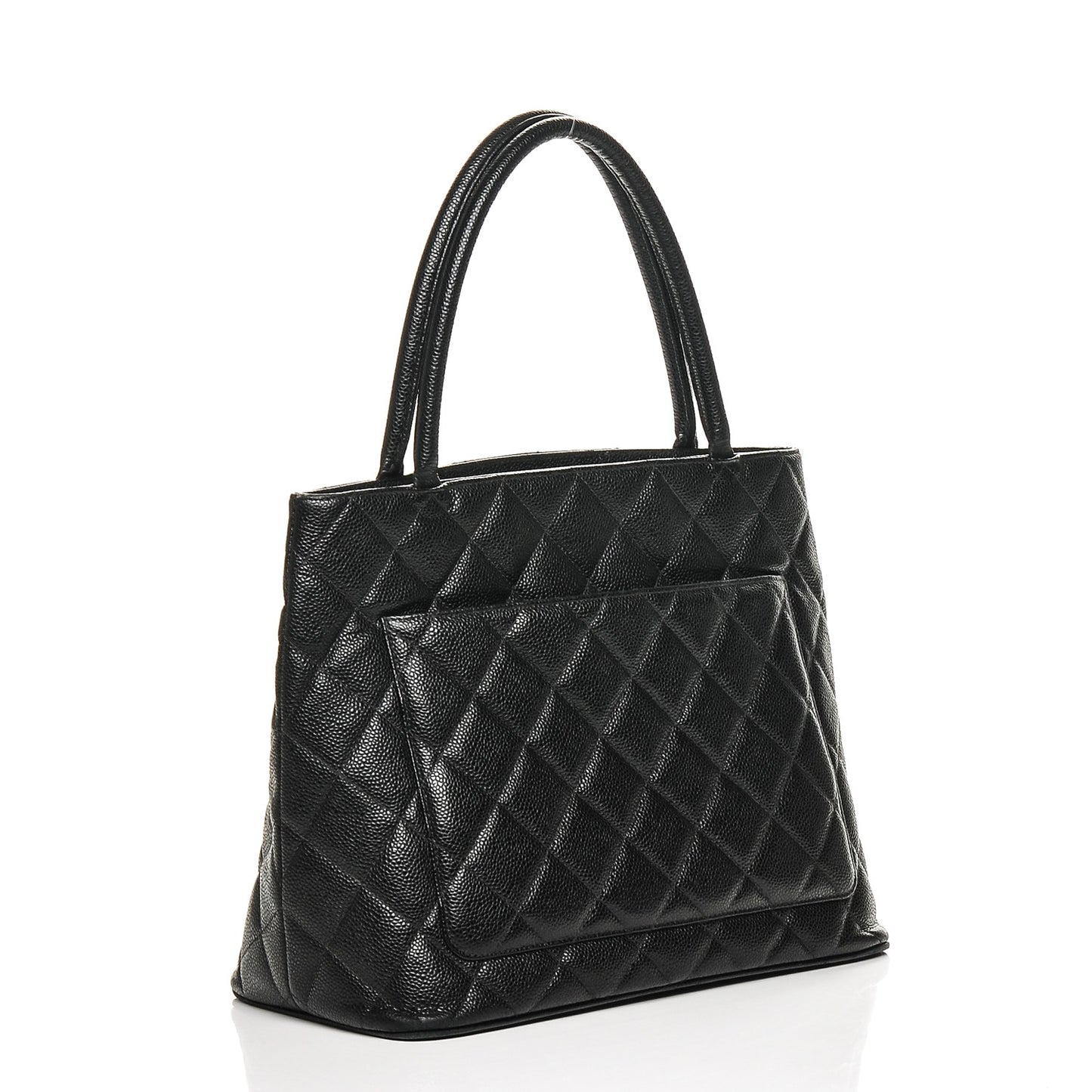 Caviar Quilted Medallion Tote Black