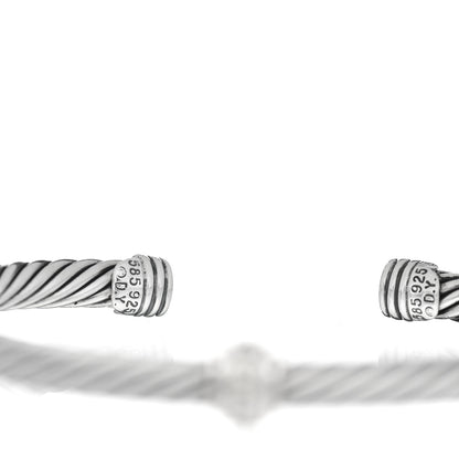 David Yurman Sterling Silver 14K Yellow Gold 5mm Station Cable Bracelet 4 of 4