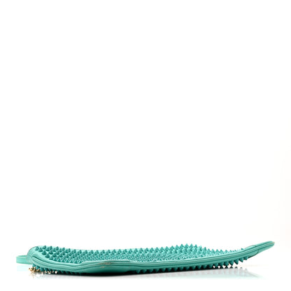 Christian Louboutin Calfskin Spikes Loubiposh Chain Clutch Turquoise 4 of 14