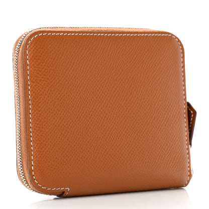 Hermes Epsom Silk'in Compact Wallet Gold 3 of 10