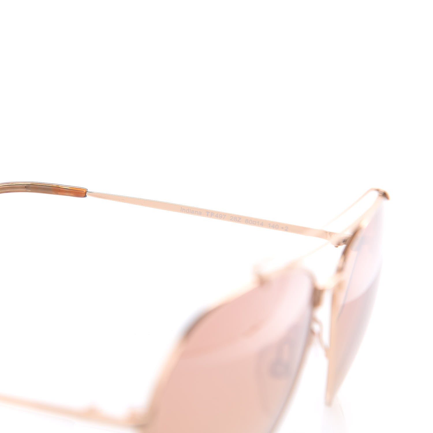 Tom Ford Indiana Aviator Sunglasses TF497 Brown Gold 5 of 8