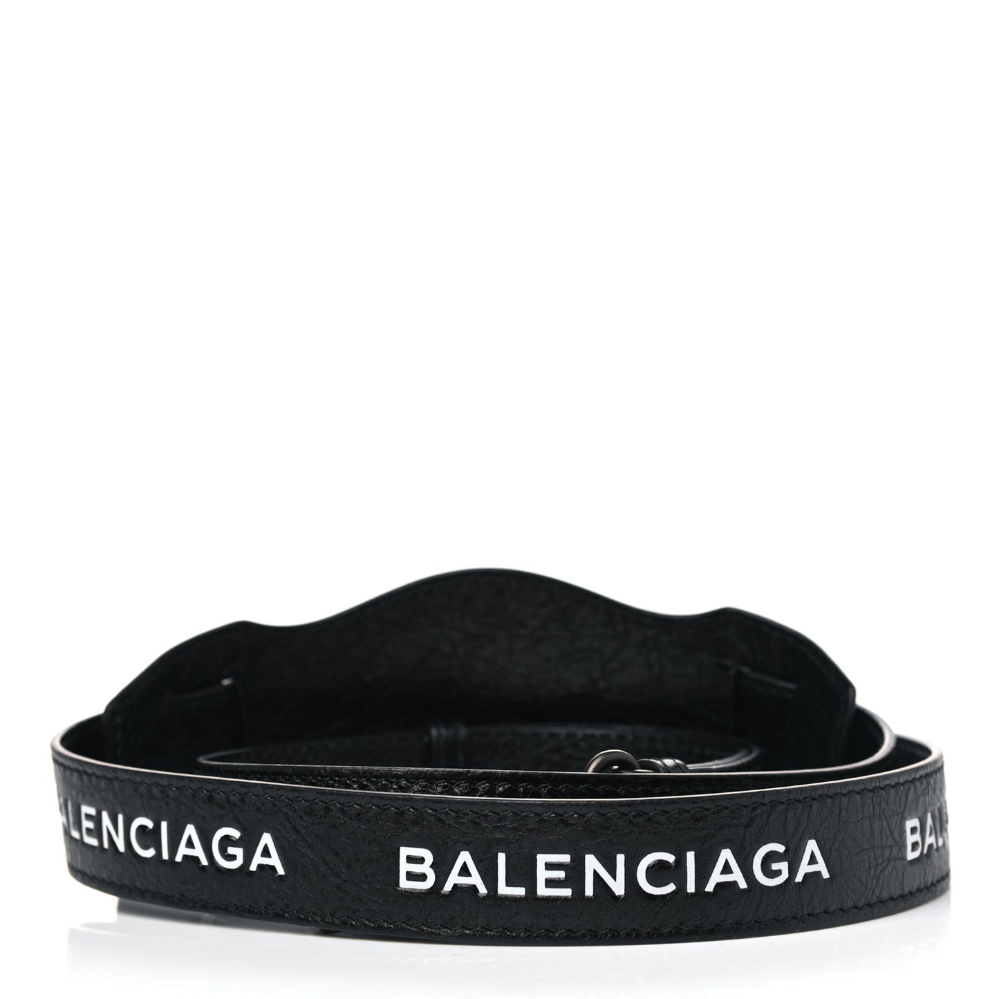 Agneau Classic Hardware Logo Shoulder Strap Black