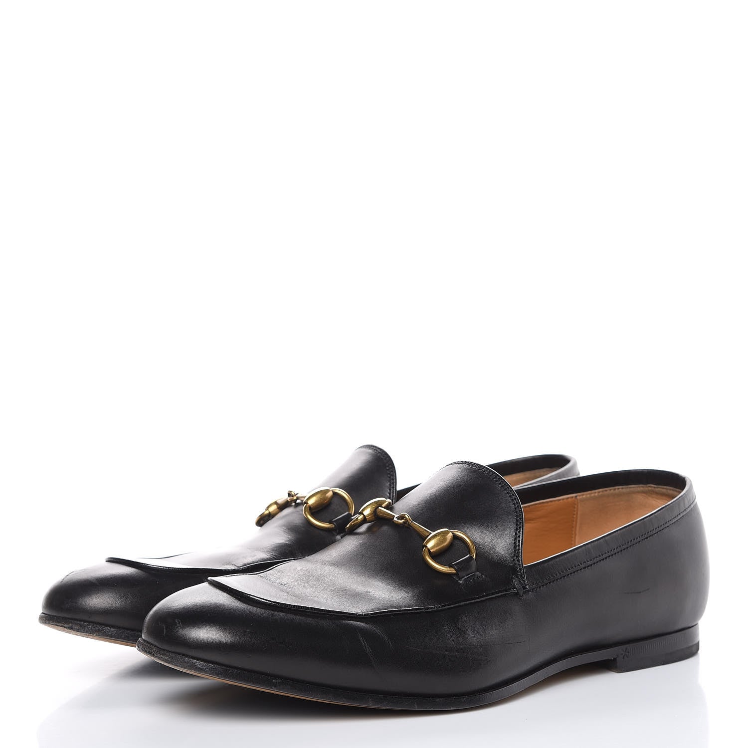 Gucci Calfskin Horsebit Mens Jordaan Loafers 7.5 Black 3 of 14