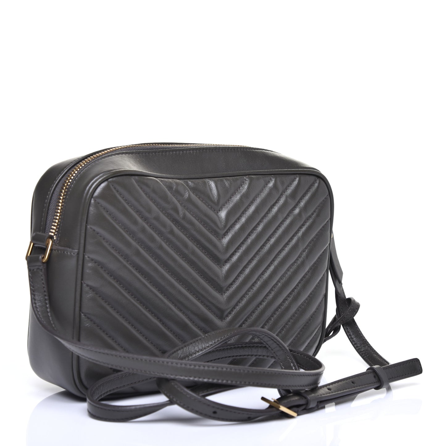 Calfskin Matelasse Monogram Lou Camera Bag Military Olive