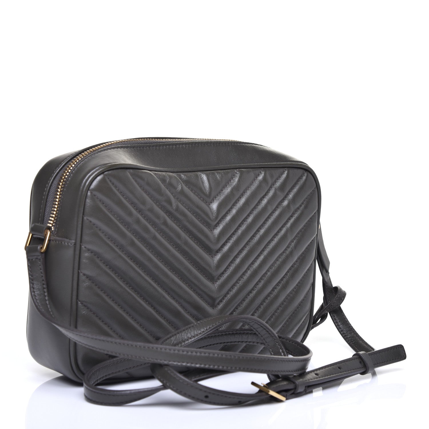 Saint Laurent Calfskin Matelasse Monogram Lou Camera Bag Military Olive 3 of 10