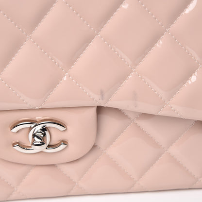 Chanel Patent Quilted Jumbo Double Flap Light Pink 11 of 11