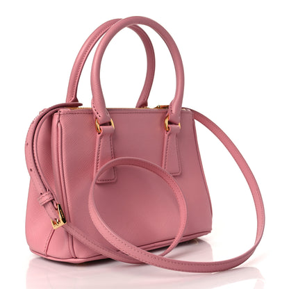 Prada Saffiano Mini Galleria Double Zip Tote Petalo 3 of 8
