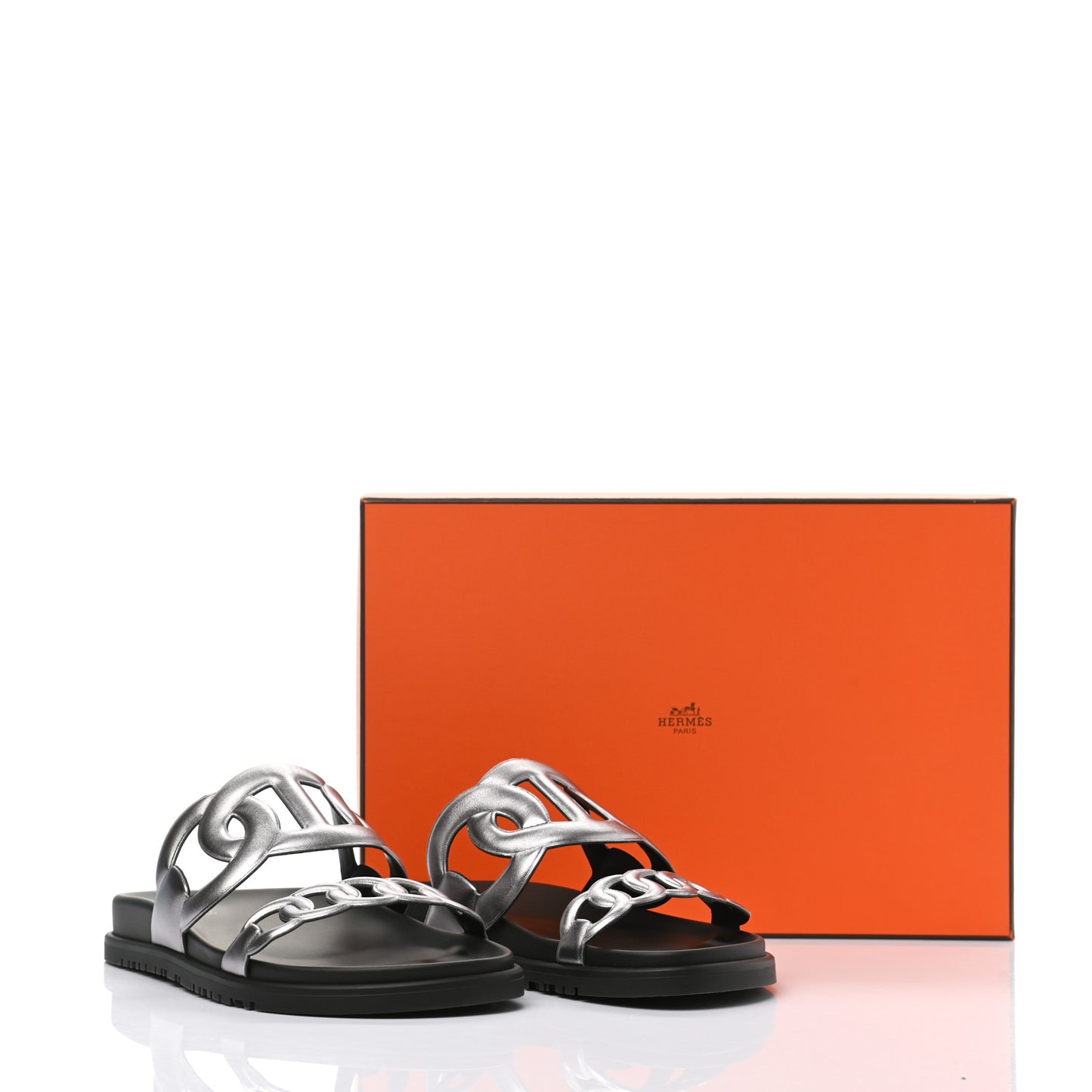 Nappa Extra Sandals 39.5 Gris Argent