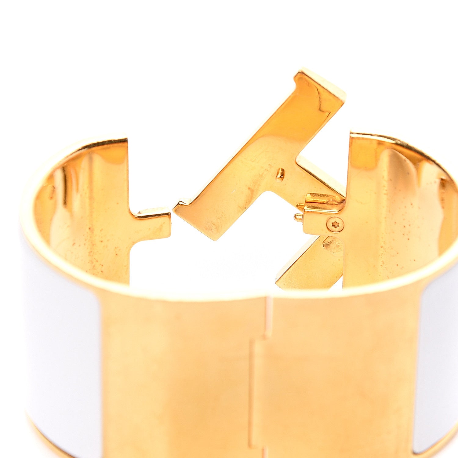 Hermes Enamel Extra Wide Clic Clac H Bracelet PM White 3 of 5
