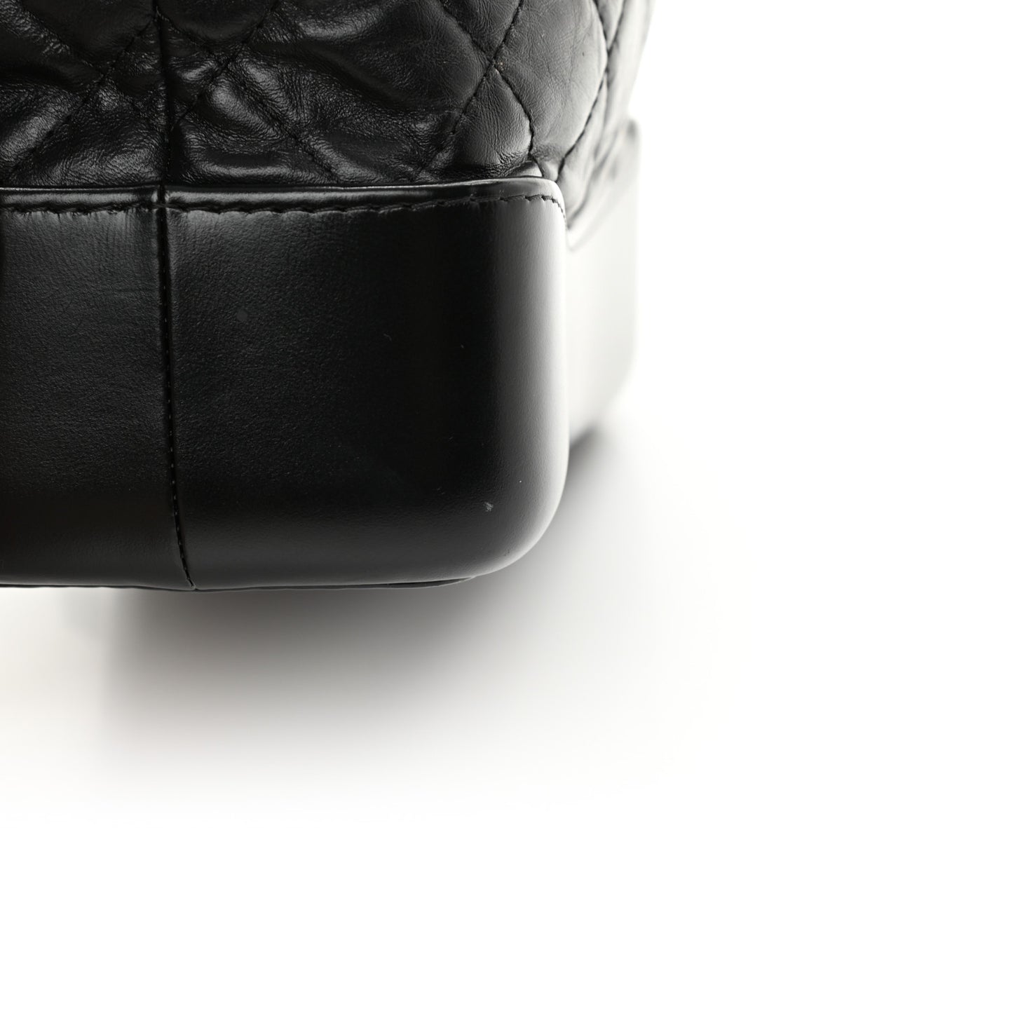 Aged Calfskin Quilted Small Gabrielle Backpack Black