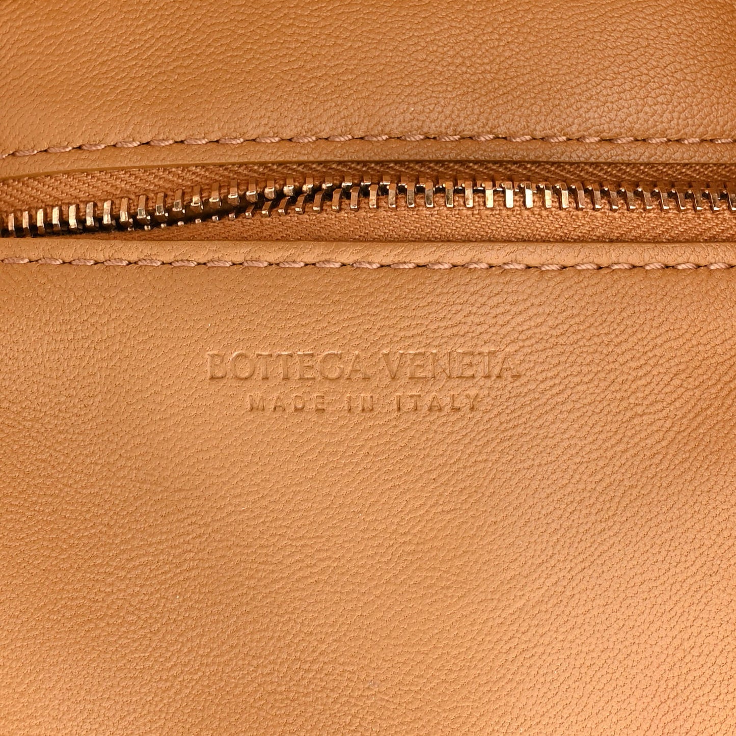 Nappa Maxi Intreccio Padded Cassette Crossbody Bag Caramel
