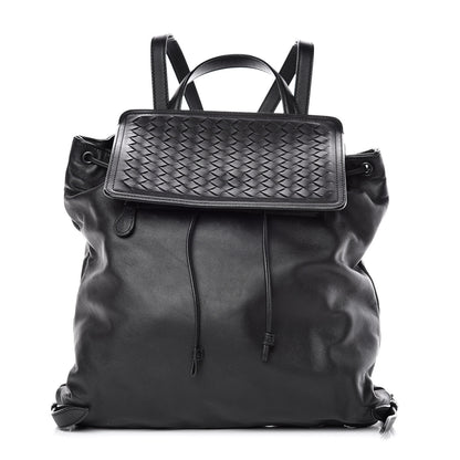 Bottega Veneta Nappa Intrecciato Backpack Black 1 of 11