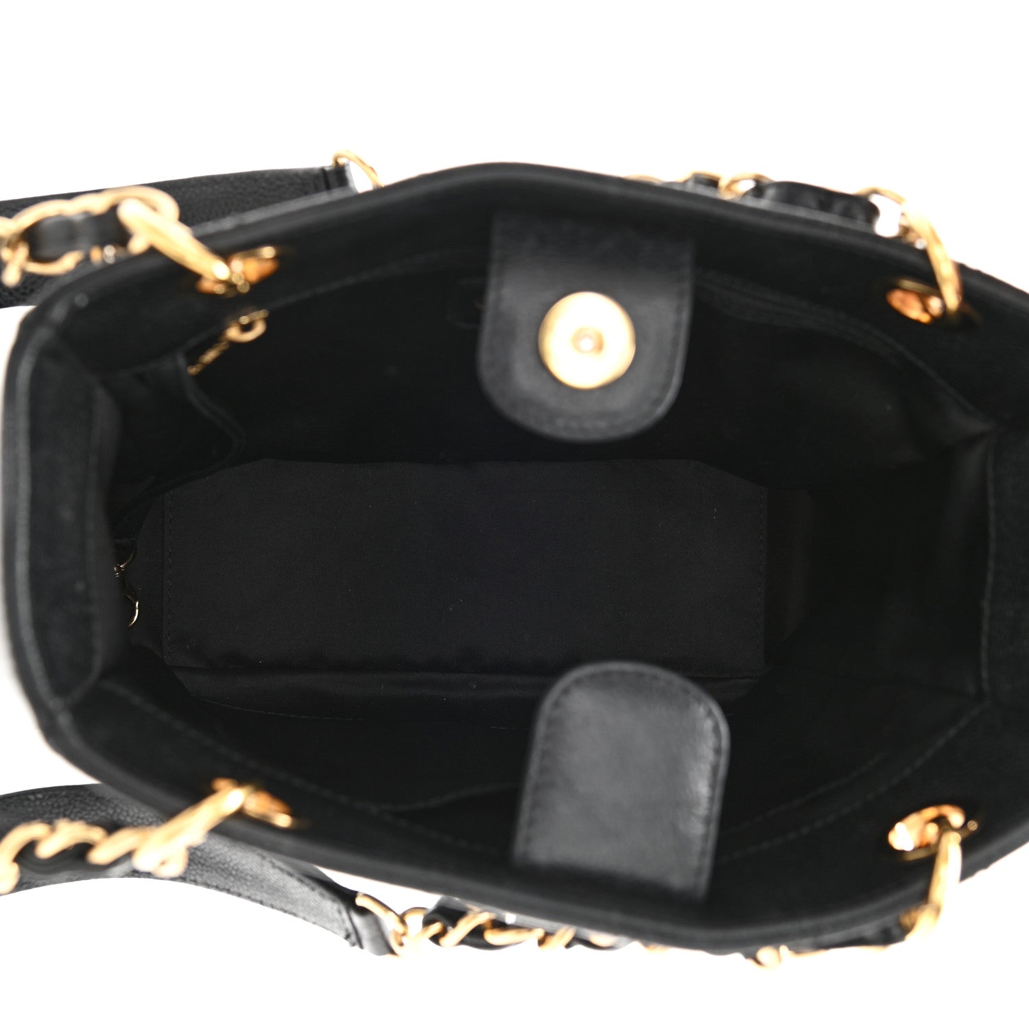 Chanel Caviar Quilted Petit Shopping Tote PST Black 5 of 10