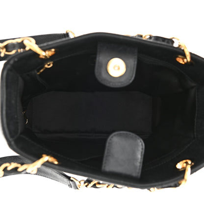 Chanel Caviar Quilted Petit Shopping Tote PST Black 5 of 10