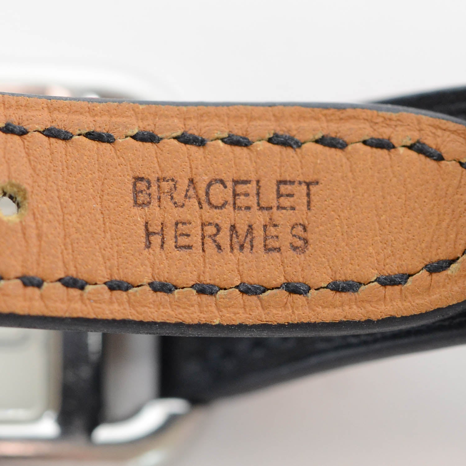 Hermes Stainless Steel Barenia 23mm Cape Cod Double Tour Quartz Watch Noir 6 of 8