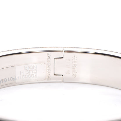 Hermes Enamel Narrow Clic Clac H Bracelet GM Black 4 of 5