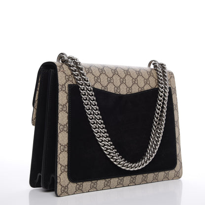 Gucci GG Supreme Monogram Medium Dionysus Shoulder Bag Black 3 of 9