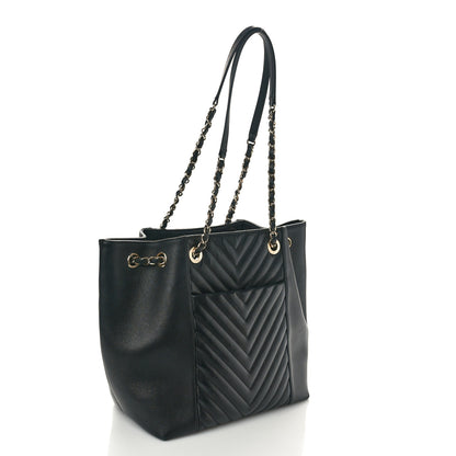 Chanel Calfskin Quilted Large Daily Shopping Bag Black 2 of 12