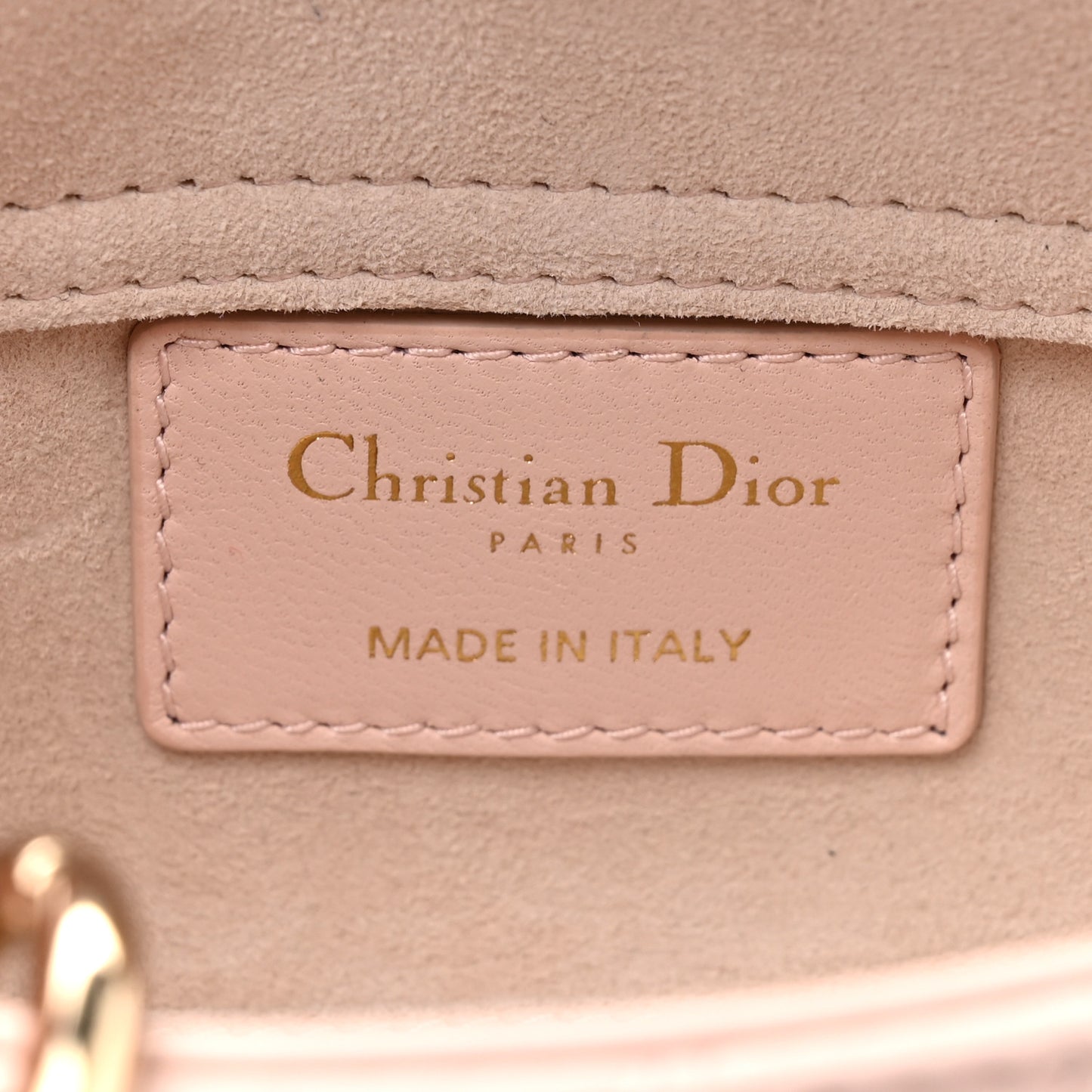 Lambskin Cannage Micro Lady D-Joy Powder Pink