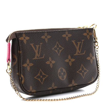 Louis Vuitton Monogram 2019 Christmas Animation Mini Courchevel Pochette Accessories Fuchsia 4 of 8