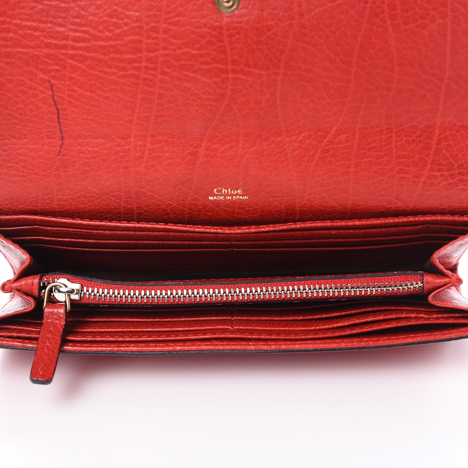 Chloe Calfskin Aurore Wallet Holly Berry 5 of 13