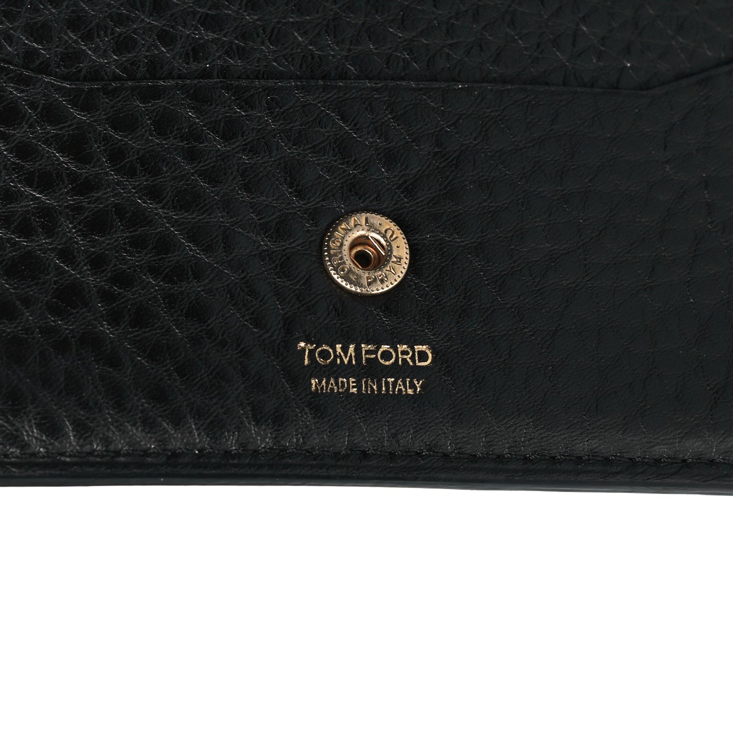 Tom Ford Grained Calfskin Zip Coin Purse Black 10 of 13
