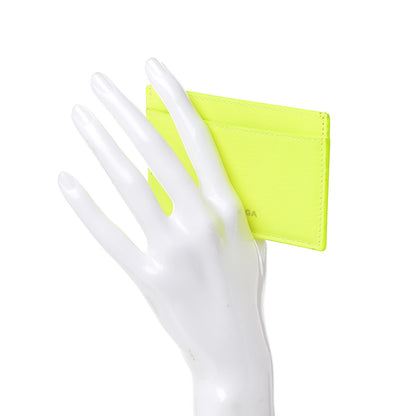 Balenciaga Textured Calfskin Everyday Multi Card Case Jaune Fluo 2 of 6