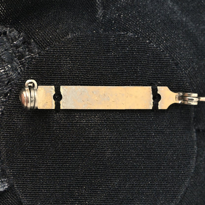 Chanel Tweed Camellia Pin Brooch Black 3 of 3