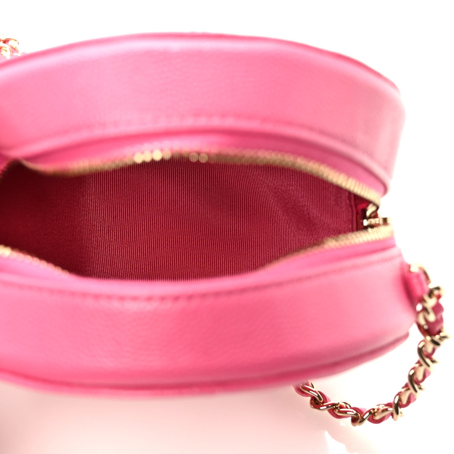 Chanel Caviar Quilted Round Clutch With Chain Pink 5 of 10