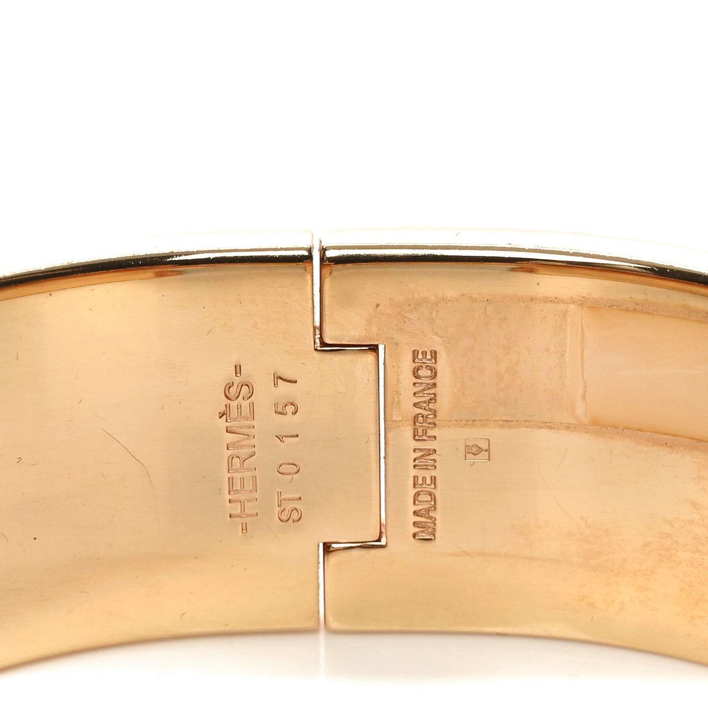 Enamel Wide Clic Clac H Bracelet GM Rose Velours