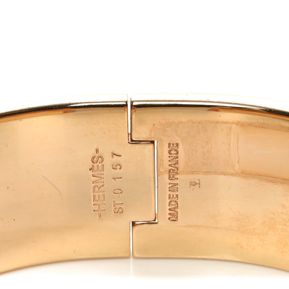 Hermes Enamel Wide Clic Clac H Bracelet GM Rose Velours 4 of 5