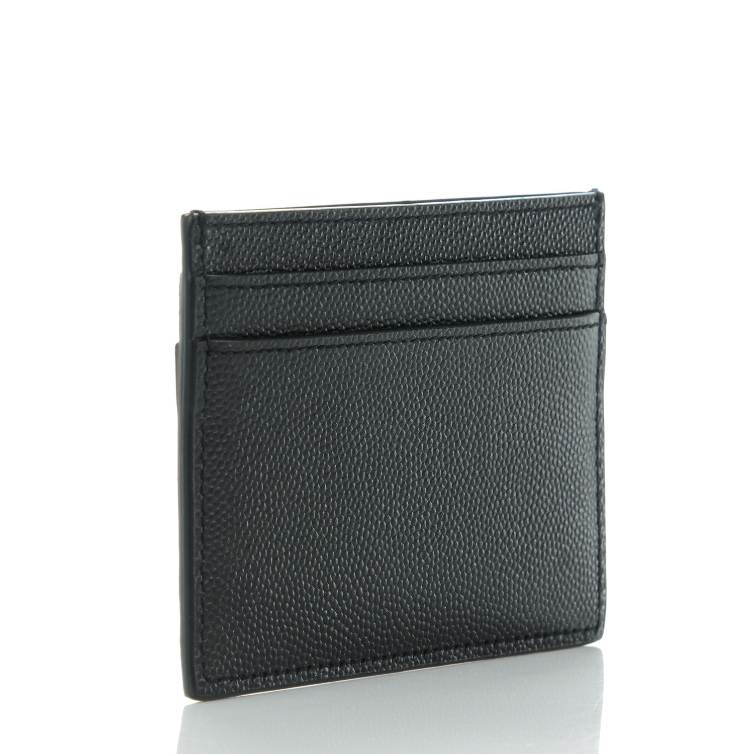 Saint Laurent Grain De Poudre Card Case Black 3 of 6