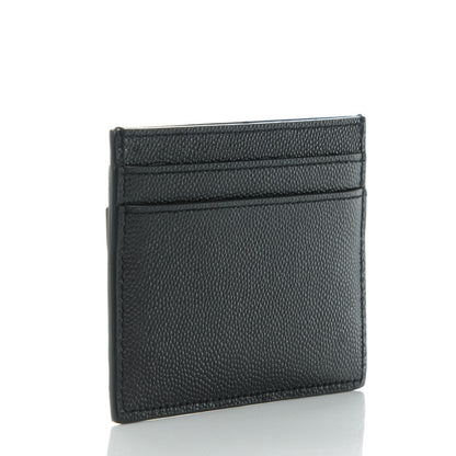 Saint Laurent Grain De Poudre Card Case Black 3 of 6