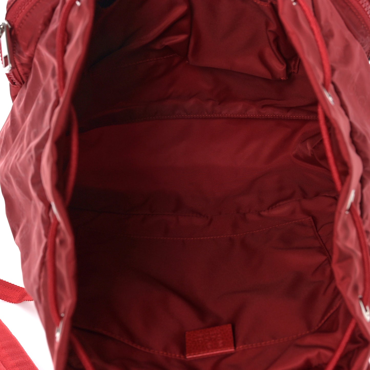 Nylon Monogram Dollar Calfskin Medium Light Single Buckle Backpack Vibrant Red