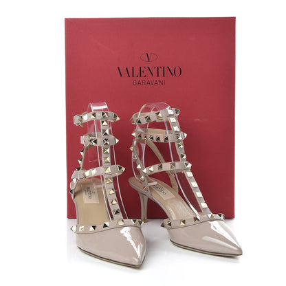 Valentino Garavani Patent Rockstud Ankle Strap 65mm Pumps 36 Poudre 9 of 9