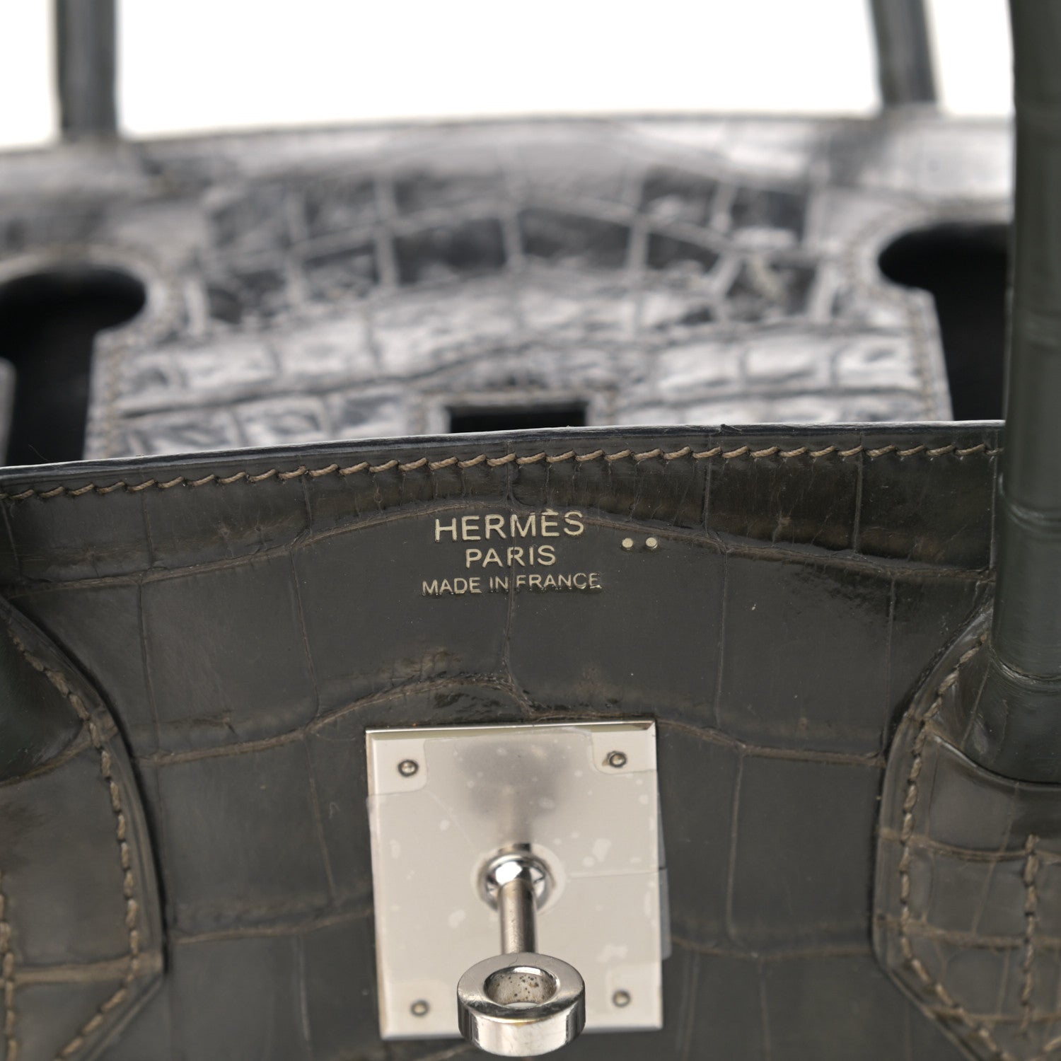 Hermes Shiny Niloticus Crocodile Birkin 30 Graphite 6 of 18