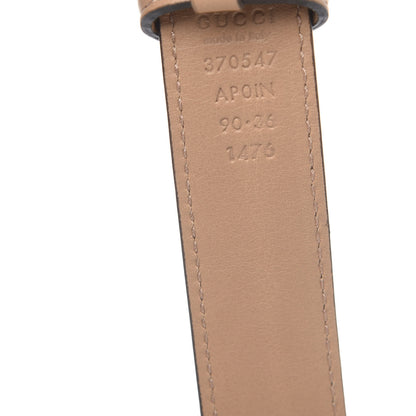 Gucci Calfskin Horsebit Crystal Belt 90 36 Beige 5 of 6
