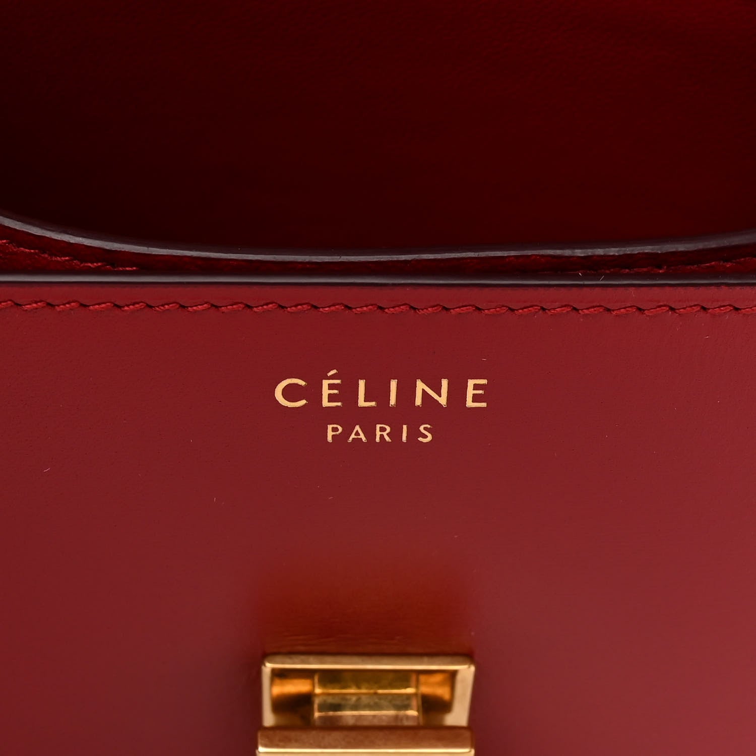 Celine Box Calfskin Small Classic Box Flap Bag Red 6 of 9