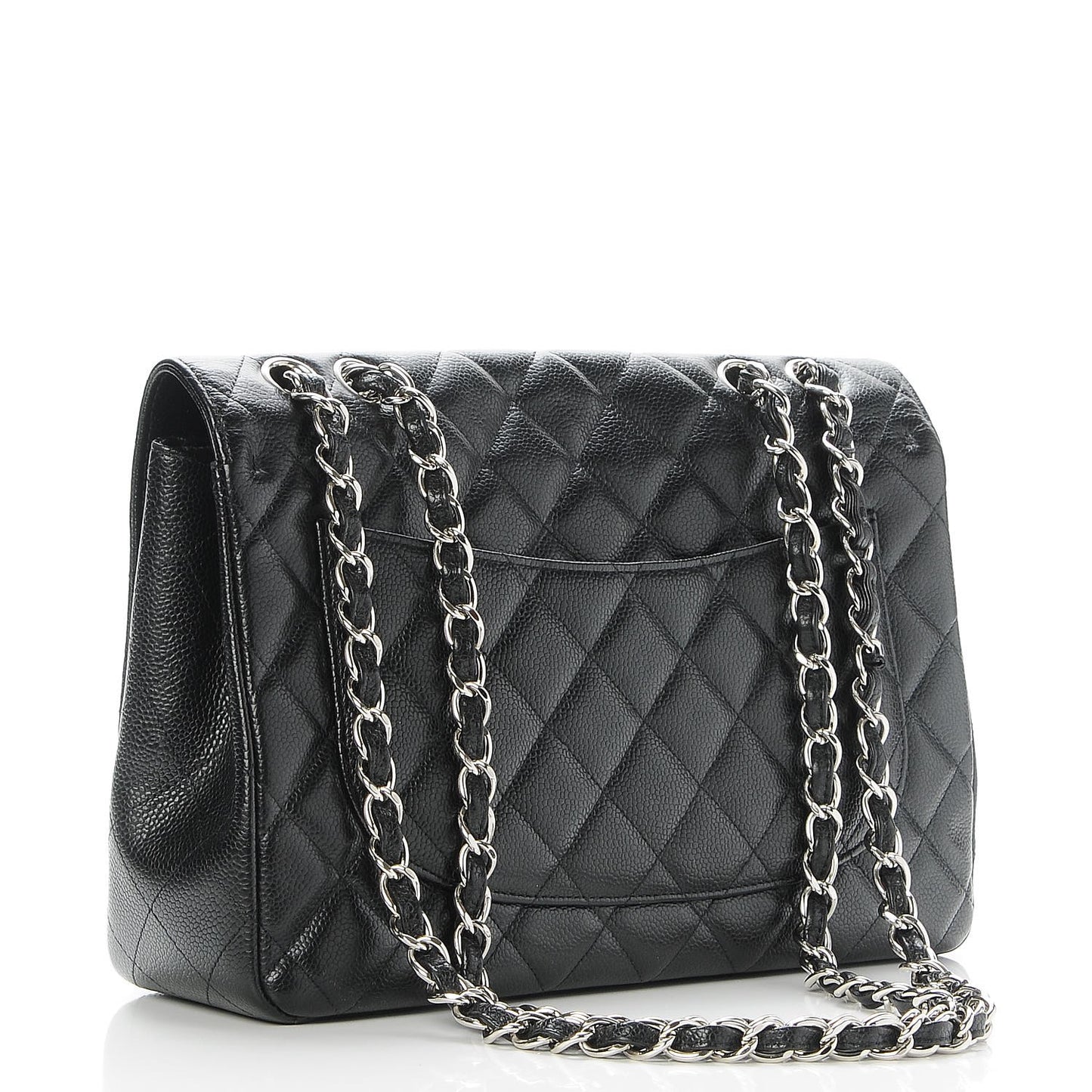 Caviar Quilted Jumbo Single Flap Black