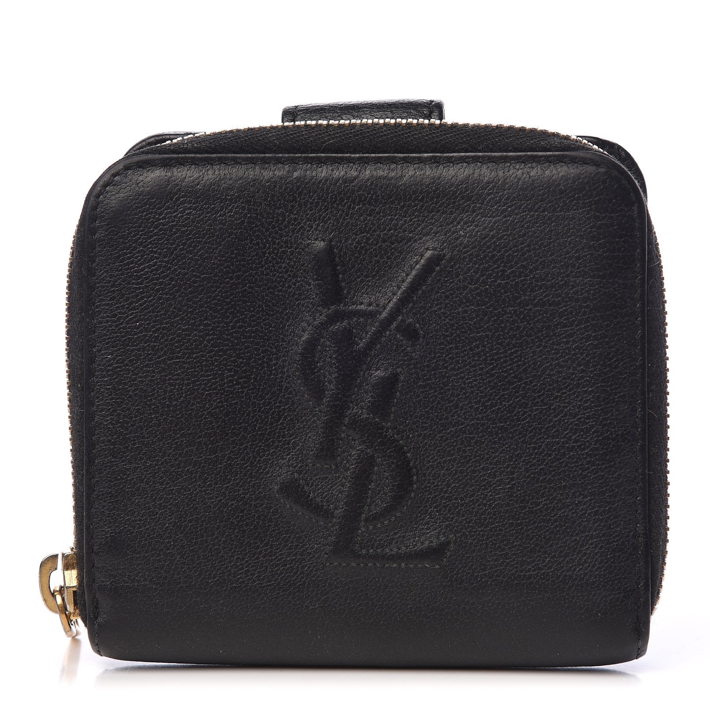 Goatskin Compact Wallet Black